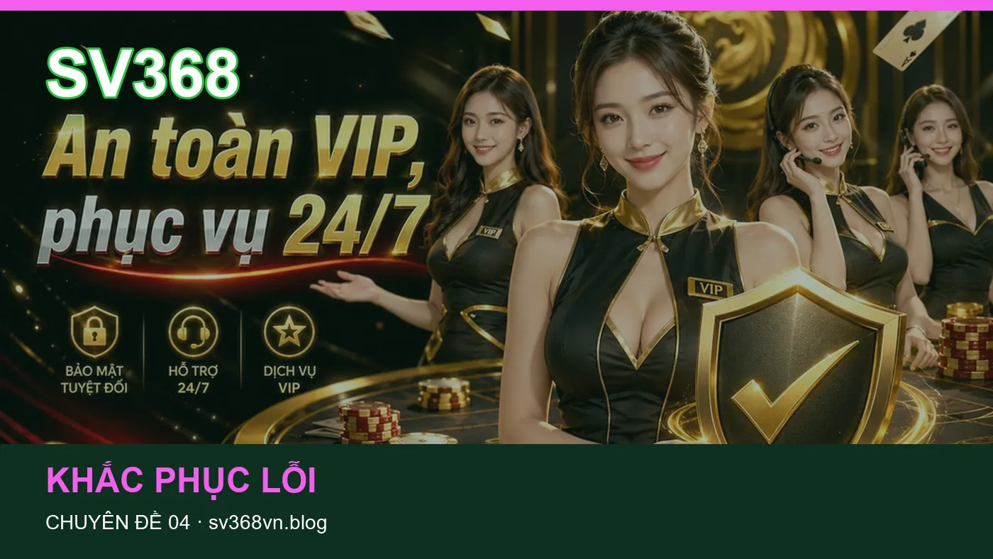 Danh sách kiểm tra thông tin Cài đặt dành cho người đọc SV368